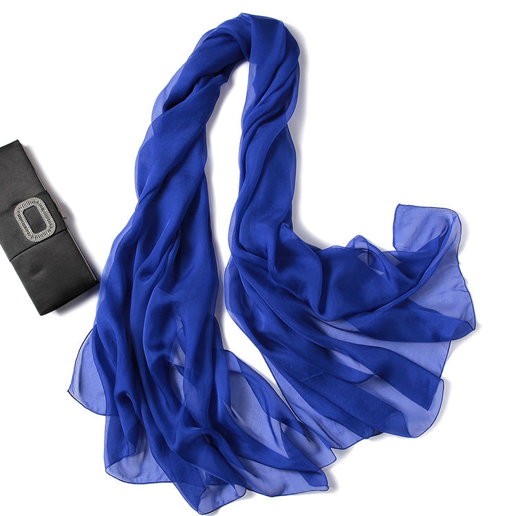 Foulard en soie pour femme Foulard en soie de couleur pure