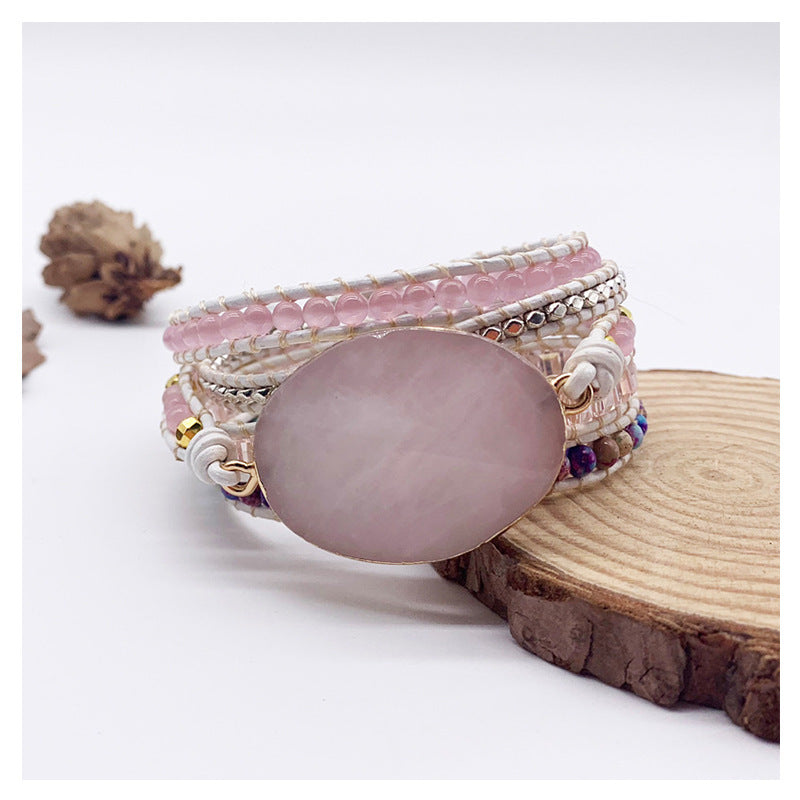 Bracelet à Quartz créatif multicouche tissé Boho