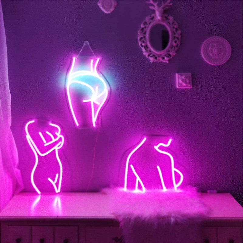 LED Panel Back Ladies Acrylic Neon Lights