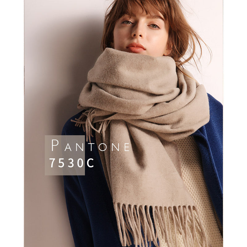 Women wool scarf thick solid scarf