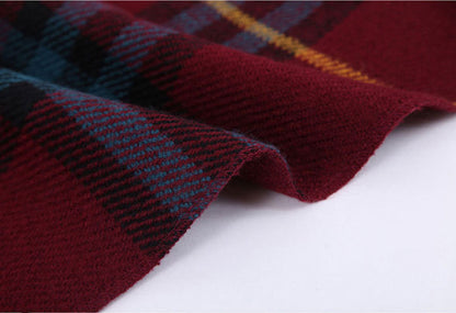 Cashmere plaid pocket scarf