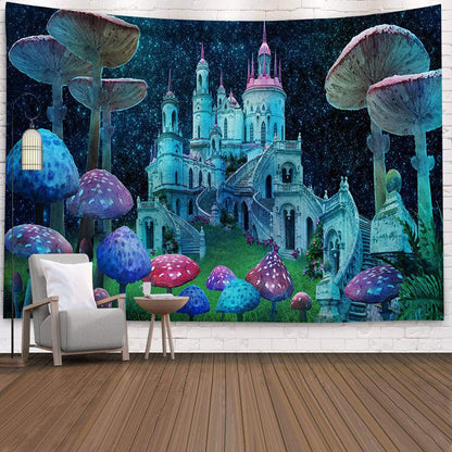 Psychedelic mushroom tapestry