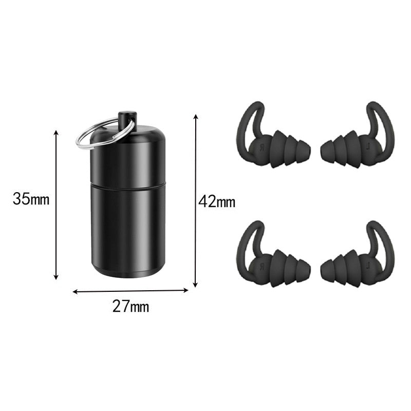 Noise-reduction Ear Plugs Aluminum Box Nano Silicone Soundproof Earplugs Sleep Soundproof Waterproof Earplug