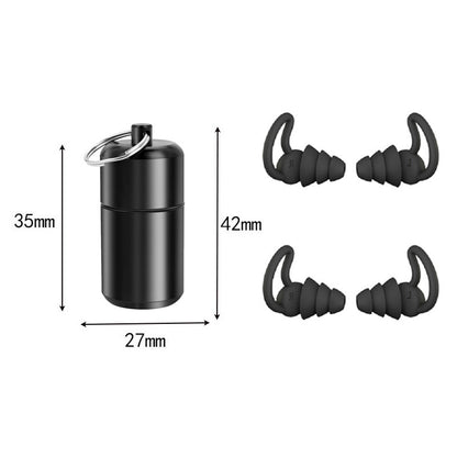 Noise-reduction Ear Plugs Aluminum Box Nano Silicone Soundproof Earplugs Sleep Soundproof Waterproof Earplug