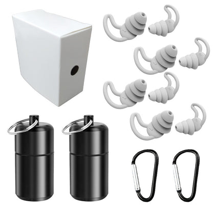 Noise-reduction Ear Plugs Aluminum Box Nano Silicone Soundproof Earplugs Sleep Soundproof Waterproof Earplug