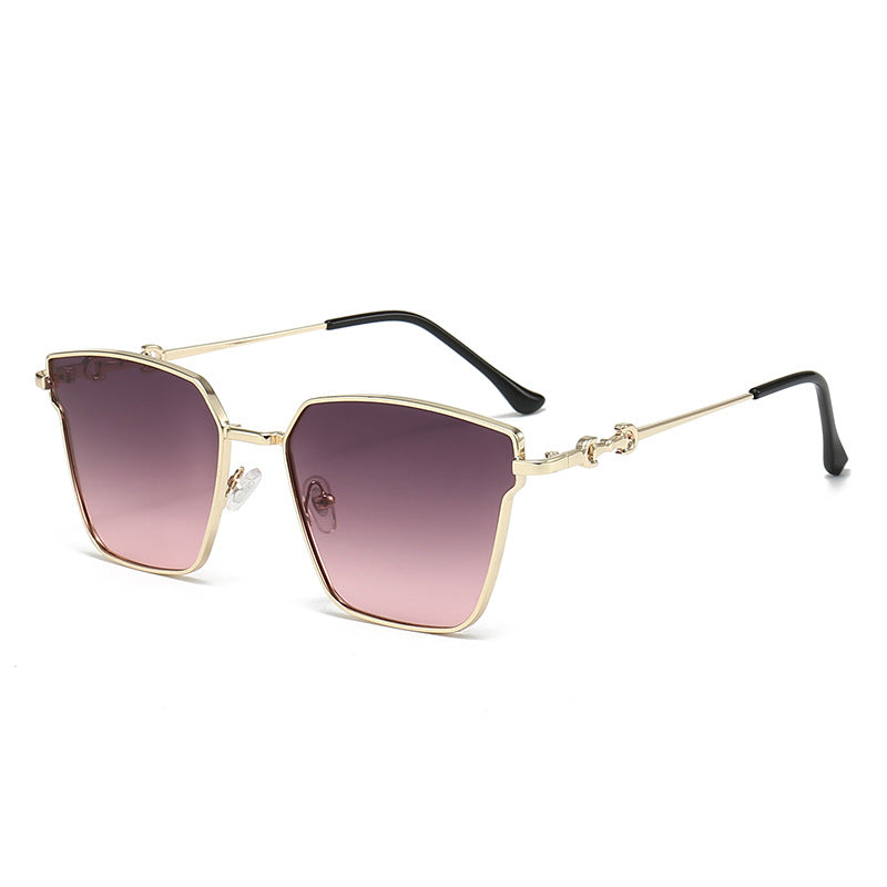 New Retro Small Frame Metal Hip Hop Sunglasses