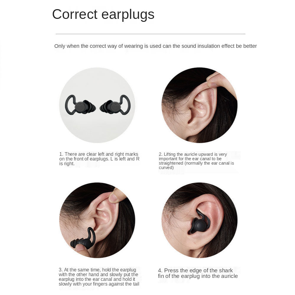 Silicone Noise Reduction Earplugs Anti-noise Sleep Mute Special Sound Insulation