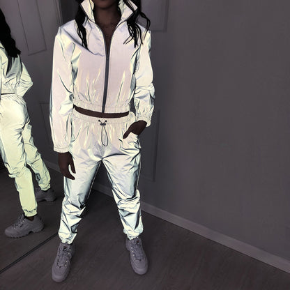 Reflective leisure set two-piece