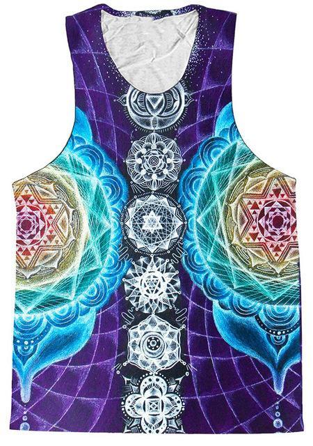 Sweat à capuche/haut/T-shirt psychédélique Mandala Chakras Art