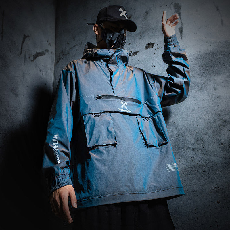 Men's reflective jacket tooling jacket