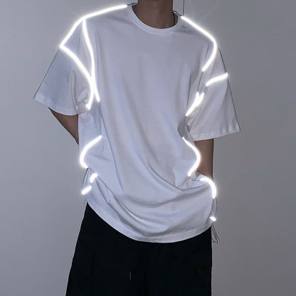 Reflective loose short sleeve T-shirt