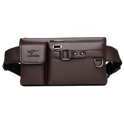 Marque de luxe sac de taille hommes en cuir Fanny Pack poitrine sac mâle ceinture décontractée sacs fronde bandoulière Bum sac ventre taille Packs Heuptas