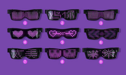 Lunettes LED de fête multicolores, lunettes LED clignotantes dynamiques