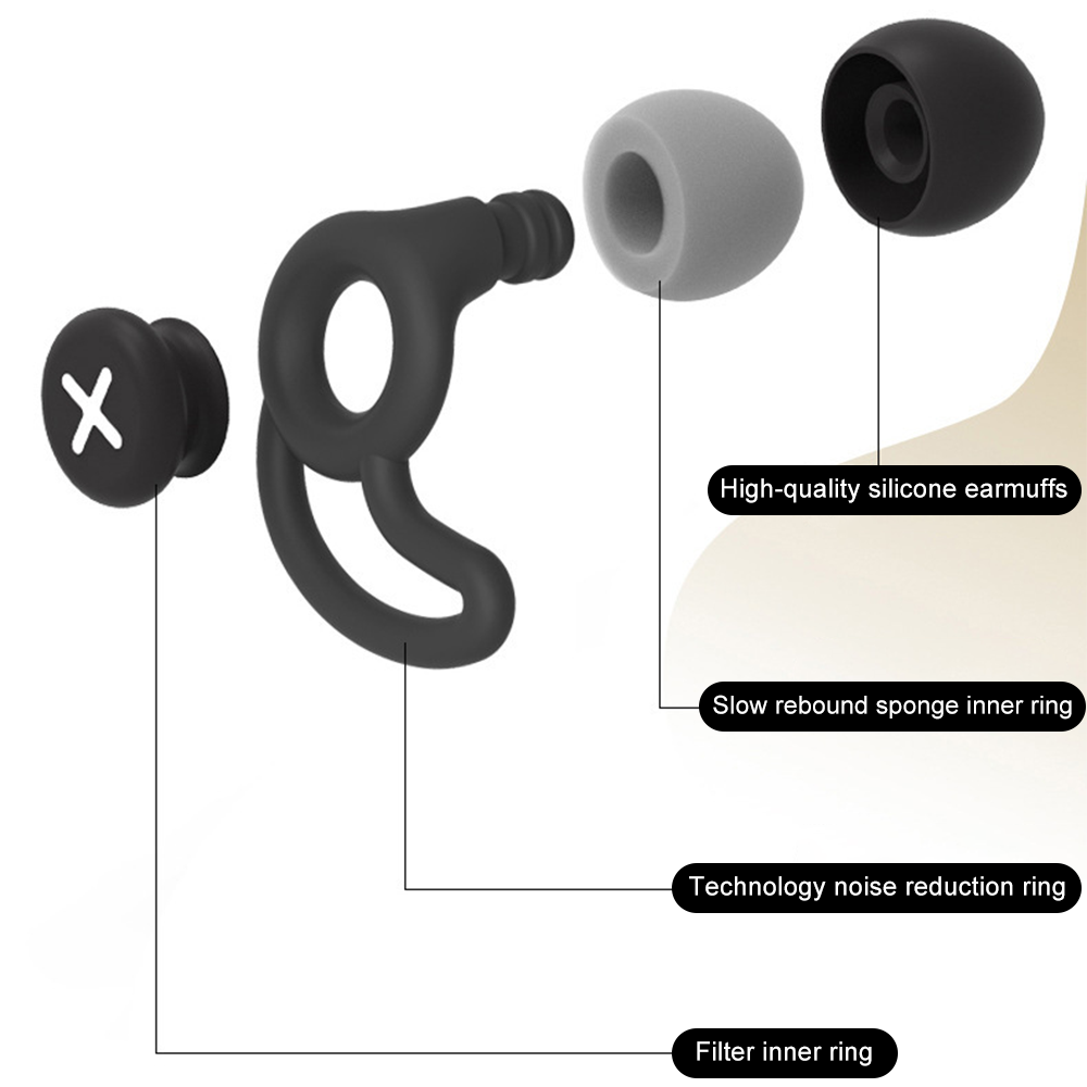 Silent Learning Special Silicone Sleeve Noise-cancelling Earplugs