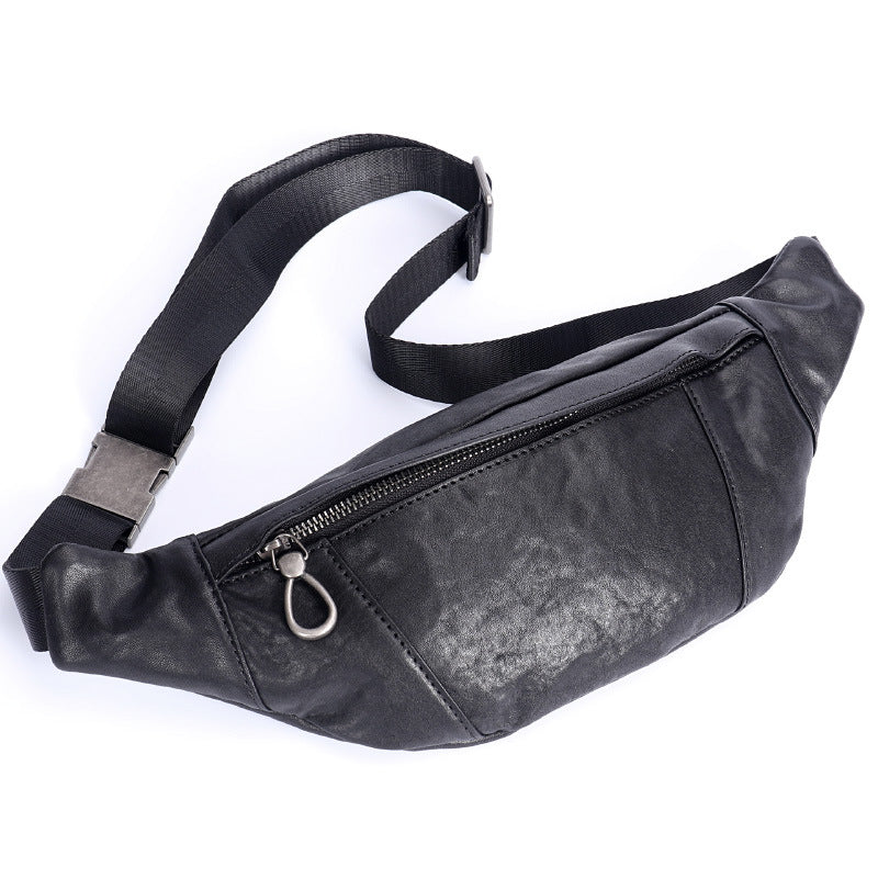 Men's Small Leather Sports Fanny Pack