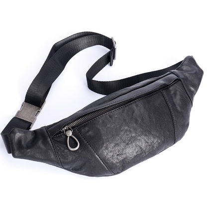 Men's Small Leather Sports Fanny Pack