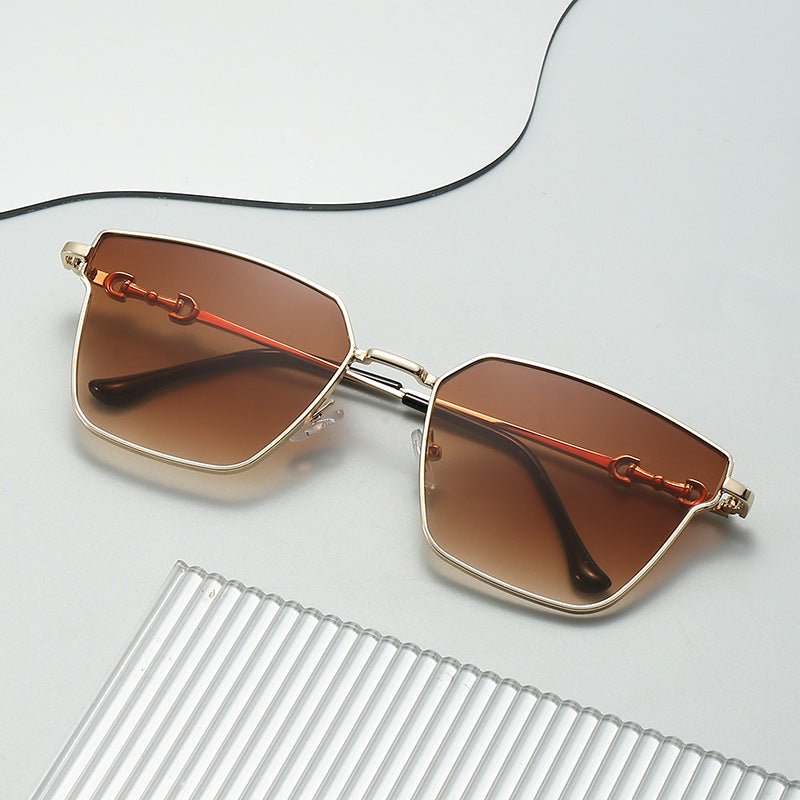 New Retro Small Frame Metal Hip Hop Sunglasses