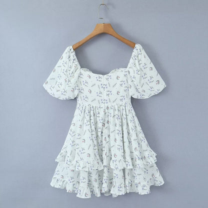 Robe imprimée amincissante à la taille pour fille, tenue d'été chaude