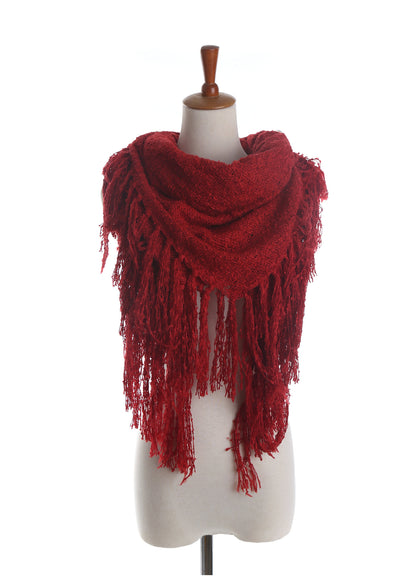 Fringed Plain Square Scarf