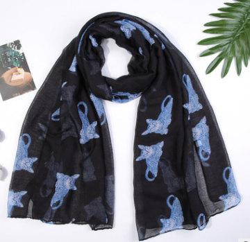 Persian cat print Parisian scarf animal scarf