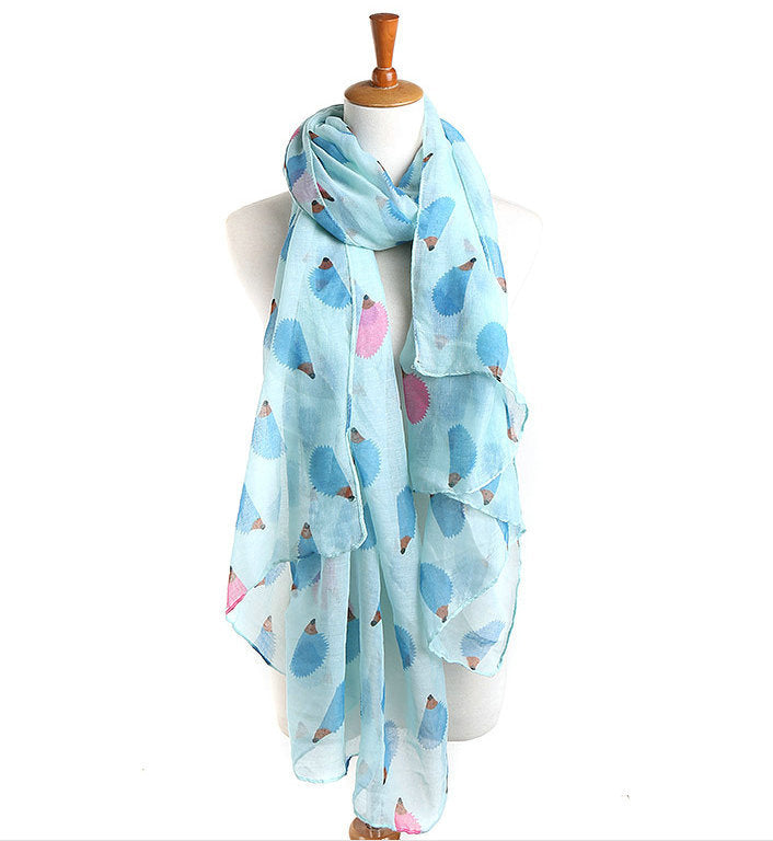 Foulard motif hérisson