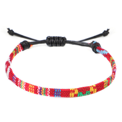 Boho Rainbow Anklet Tissé à la main Amour