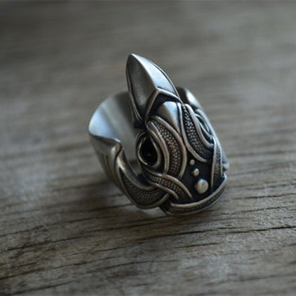 Bague gothique vintage Punk Raven pour hommes