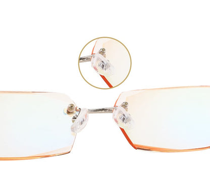 Diamond-cut reading glasses