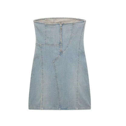 Robe tube en denim Hot Girl de style américain pour femmes