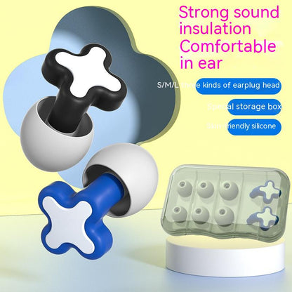 Silicone Noise-canceling Earplugs Swimming Waterproof Sleep Mute