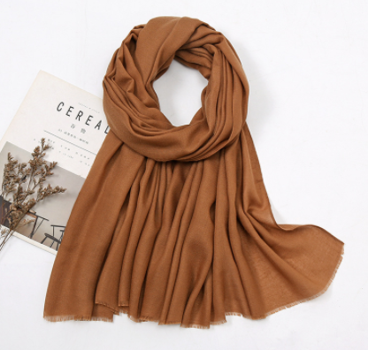 Long shawl beige scarf