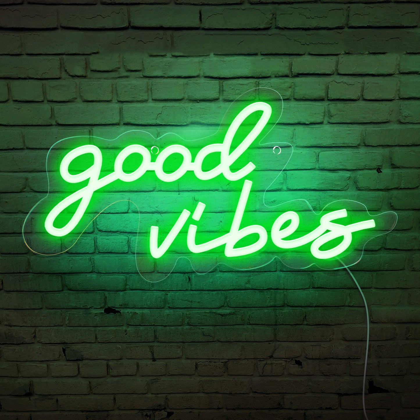 Neon Shape Good Vibes Luminous Word Acrylic