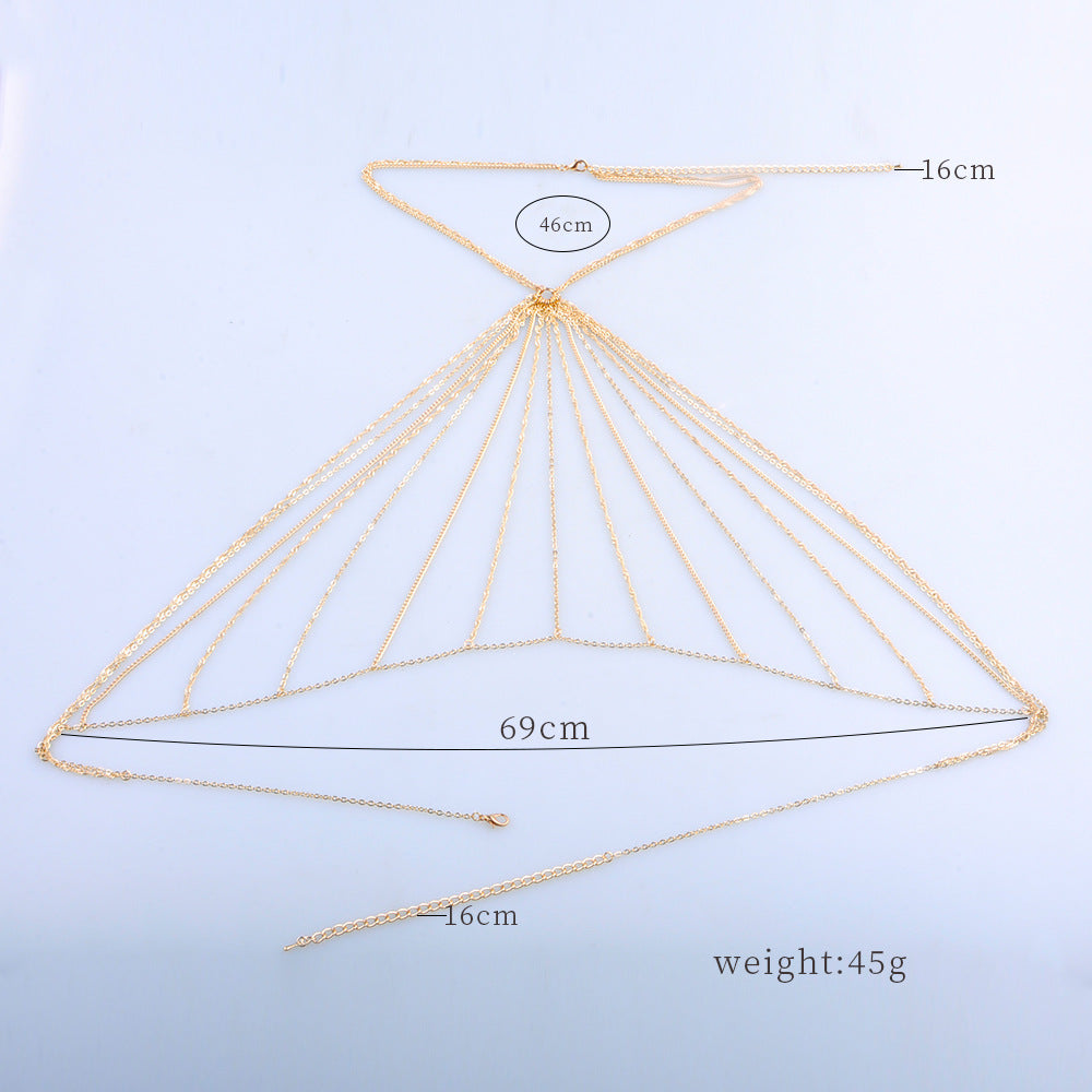 Chaîne de bikini de mode européenne et américaine, chaîne de corps haut tube