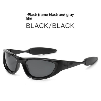 European And American Retro Fashion Colorful Cat Eye Riding Sunglasses For Women