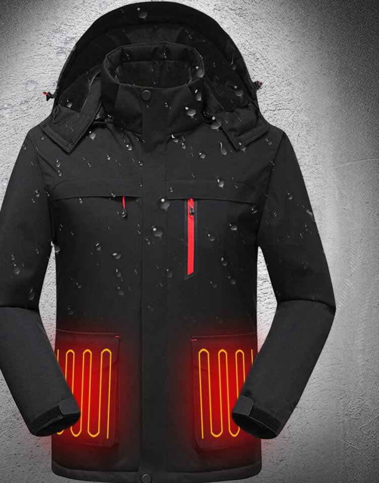 Reflective strip heating assault coat