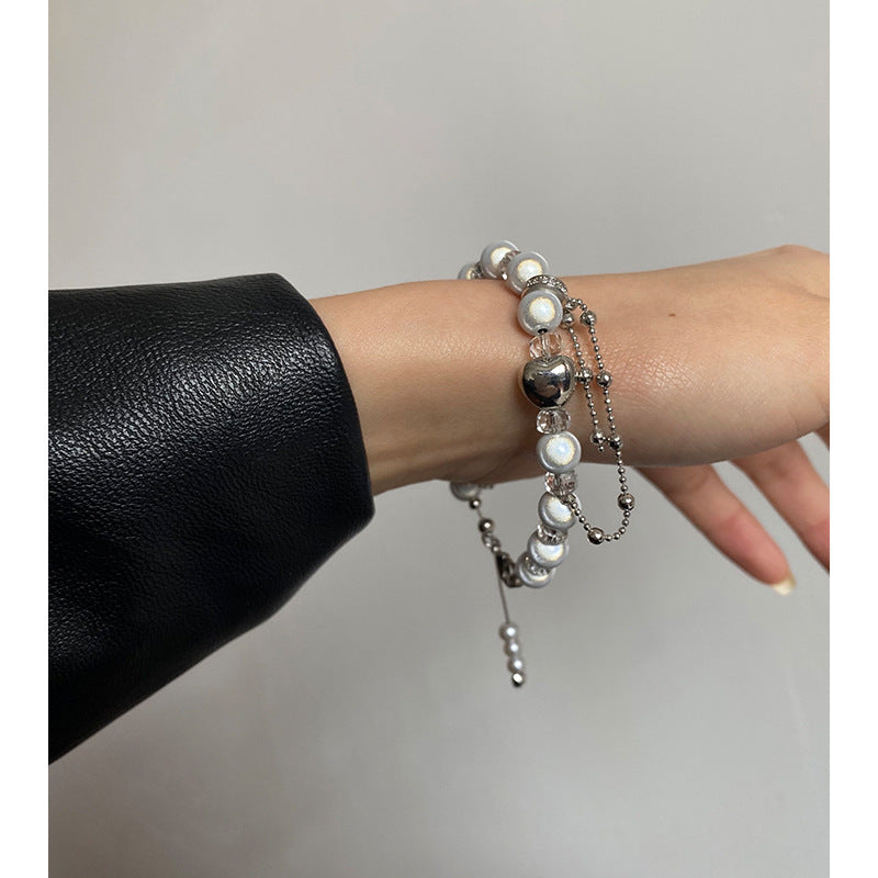 Reflective Pearl Bracelet Design European And American Spice Girls