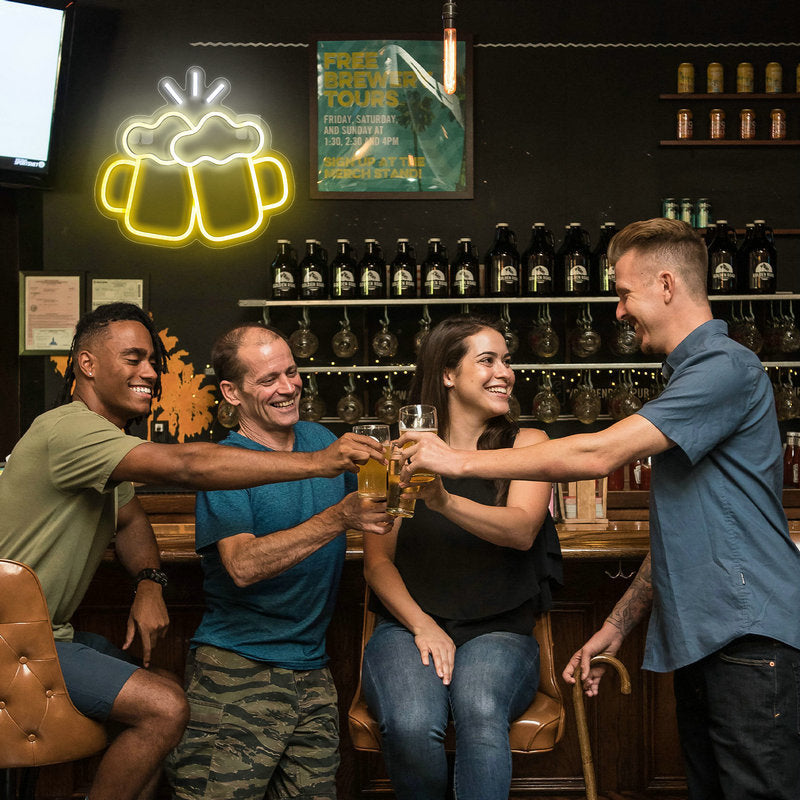 Lumières décoratives LED au néon pour Bar Beer Cheers