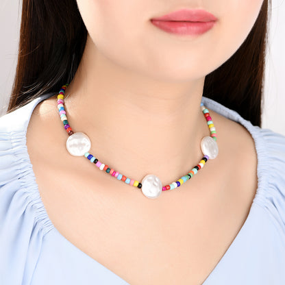 Collier Clavicule Rainbow Bar Boho Petit