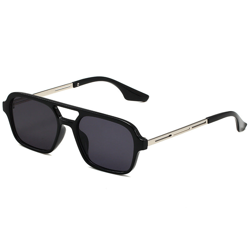 New Retro Double Beam Small Square Box Sunglasses Sunglasses For Women