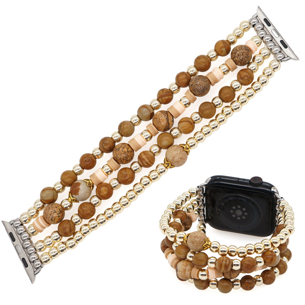 Boho Semi-Precious Stone Statement Beaded Strap