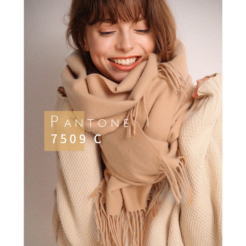 Women wool scarf thick solid scarf