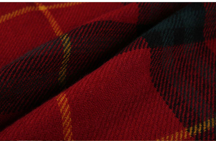 Cashmere plaid pocket scarf