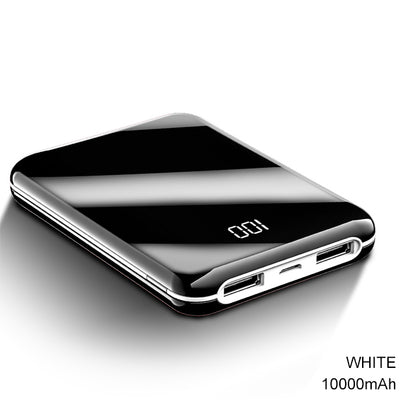 Batterie externe 10000mAh, batterie externe 8W, Charge rapide, chargeur portable avec double sortie USB pour téléphone