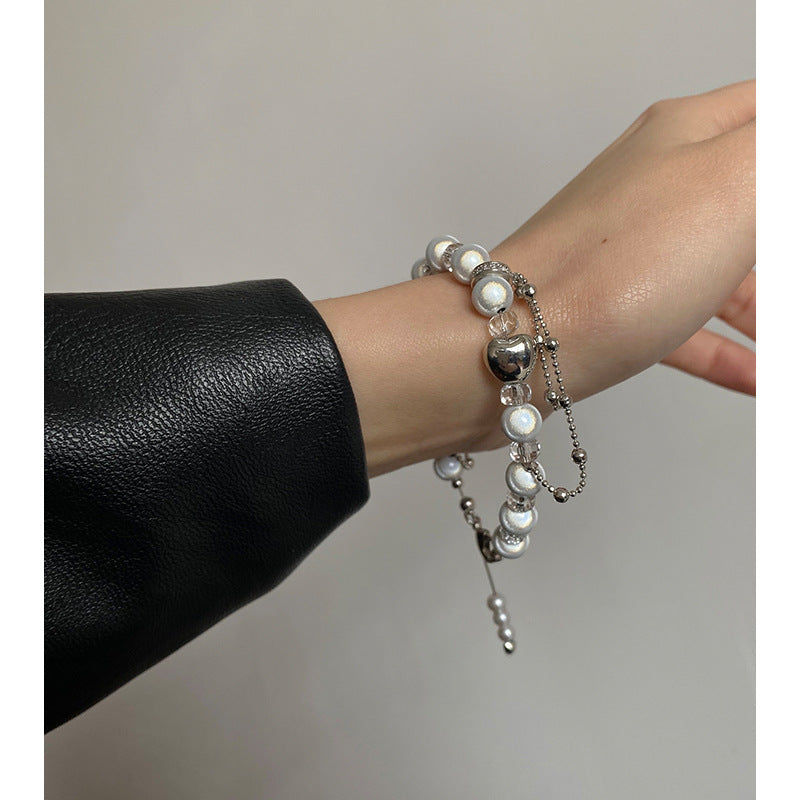 Reflective Pearl Bracelet Design European And American Spice Girls