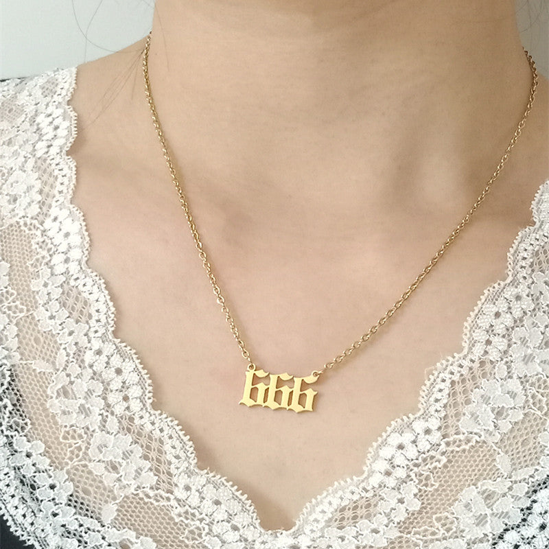 Stainless Steel Digital Choker Collarbone Chain