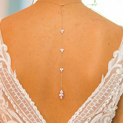 Chaîne arrière chaîne de corps bijoux de mariée simples