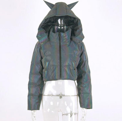 new winter rainbow reflective jackets