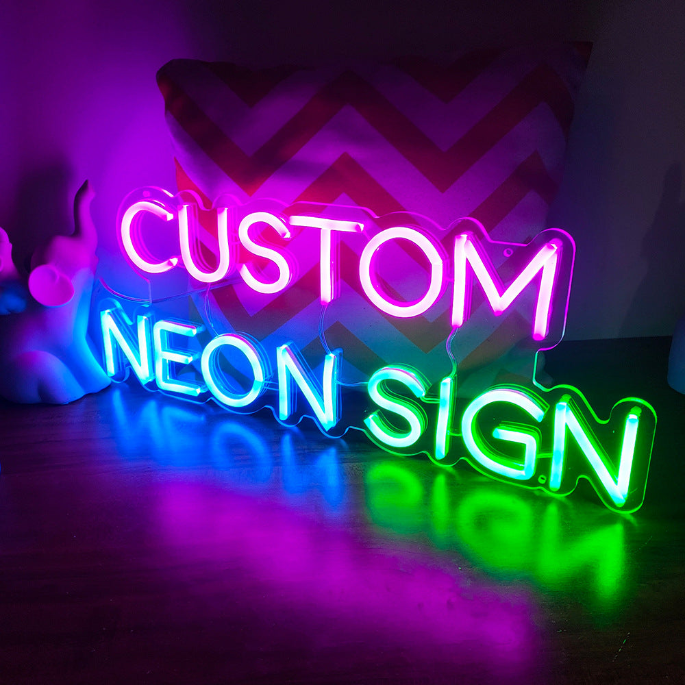 Letrero de neón personalizado con luz de modelado de letras de neón coloridas DIY