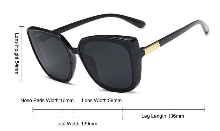 Women's Fashion Square Retro Sunglasses