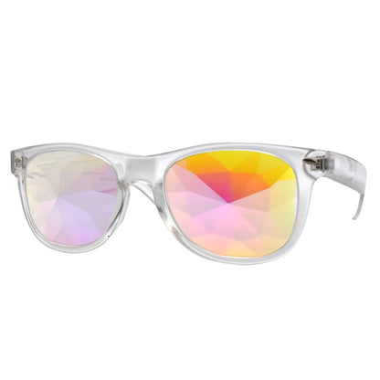 2022 New Pink Rainbow Square Kaleidoscope Glasses For Men Women EDM Light Diffraction Futuristic sunglasses Rave Festival